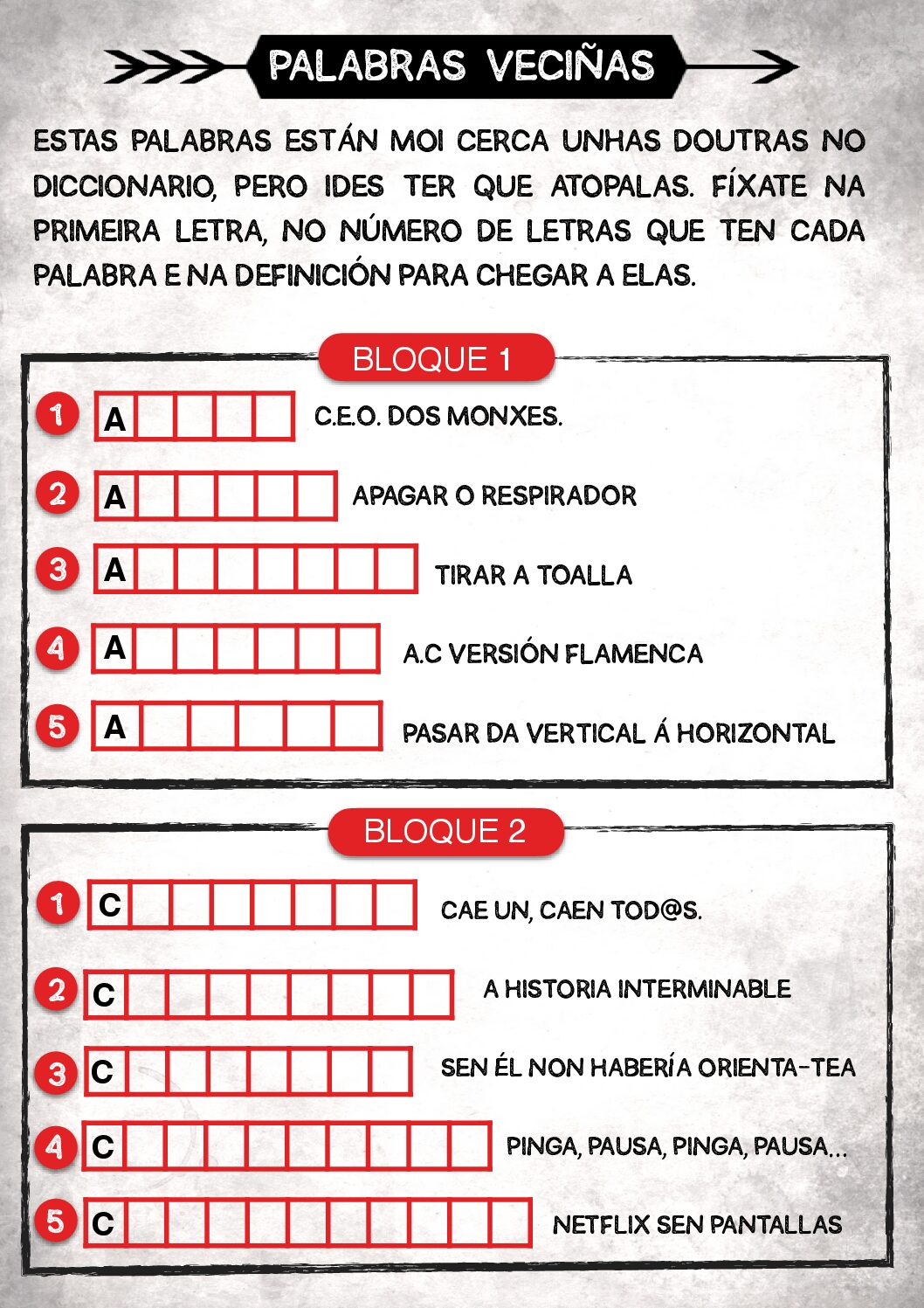 PALABRAS VECIÑAS